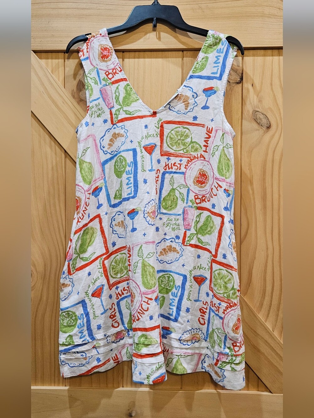 NWT | Cynthia Rowley Linen Blend Brunch Cocktail Print Mini Sundress | XS